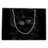 Chrome Style Libra Zodiac-Zeichen auf Hevelius Große Geschenktüte (Rückseite)