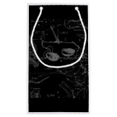 Chrome Style Libra Zodiac-Zeichen auf Hevelius Kleine Geschenktüte (Rückseite)
