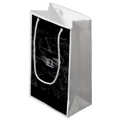 Chrome Style Libra Zodiac-Zeichen auf Hevelius Kleine Geschenktüte (Vorderseite Schrägansicht)