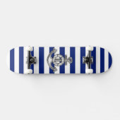 Chrome Style Lifesaver auf nautischen Streifen Skateboard (Horizontal)