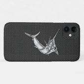 Chrome Style Marlin on Carbon Fibre Decor Case-Mate iPhone Hülle (Rückseite (Horizontal))