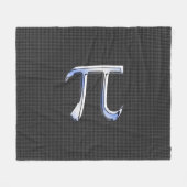 Chrome Style Pi Symbol auf Carbon Fibre Print Fleecedecke (Vorderseite (Horizontal))