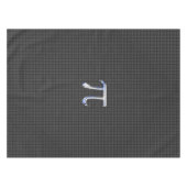 Chrome Style Pi Symbol auf Carbon Fibre Print Tischdecke (Vorderseite (Horizontal))