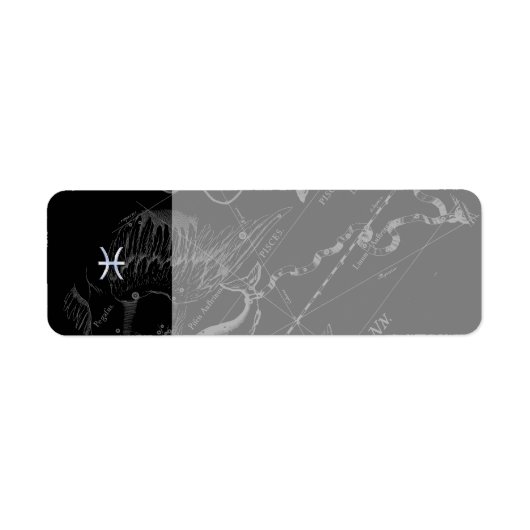 Chrome Style Pisces Zodiac Symbol auf Hevelius (Vorne)
