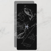 Chrome Style Pisces Zodiac Symbol auf Hevelius (Vorne/Hinten)