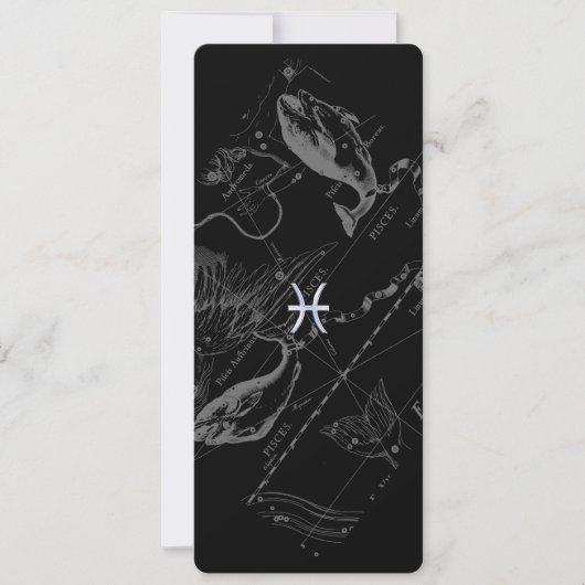 Chrome Style Pisces Zodiac Symbol auf Hevelius (Vorderseite)