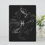 Chrome Style Pisces Zodiac Symbol auf Hevelius (Stehend Vorderseite)