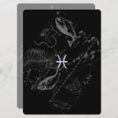 Chrome Style Pisces Zodiac Symbol auf Hevelius (Vorne/Hinten)