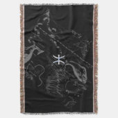 Chrome Style Pisces Zodiac Symbol auf Hevelius Decke (Vorderseite Vertikal)