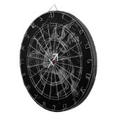 Chrome Style Sagittarius Zodiac-Zeichen auf Heveli Dartscheibe (Vorderseite rechts)