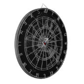 Chrome Style Sagittarius Zodiac-Zeichen auf Heveli Dartscheibe (Vorderseite Links)