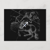 Chrome Style Sagittarius Zodiac-Zeichen auf Heveli Postkarte (Vorderseite)
