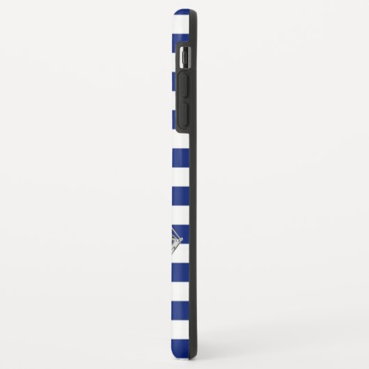 Chrome Style Sailboat auf nautischen Streifen Case-Mate iPhone Hülle (Hinten/Links)