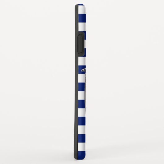 Chrome Style Sailboat auf nautischen Streifen Case-Mate iPhone Hülle (Hinten/Rechts)