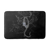 Chrome Style Scorpio Zodiac Sign auf Hevelius Badematte (Vorderseite)