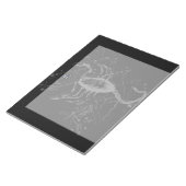 Chrome Style Scorpio Zodiac Symbol auf Hevelius Notizblock (angewinkelt)