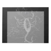 Chrome Style Scorpio Zodiac Symbol auf Hevelius Notizblock (Vorderseite)