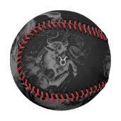 Chrome Style Taurus Zodiac-Zeichen auf Hevelius Bl Baseball (Vorderseite Links)