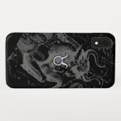 Chrome Style Taurus Zodiac-Zeichen auf Hevelius Bl Case-Mate iPhone Hülle (Rückseite (Horizontal))
