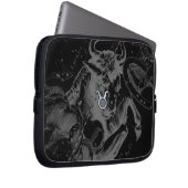 Chrome Style Taurus Zodiac-Zeichen auf Hevelius Bl Laptopschutzhülle (Vorne Rechts)