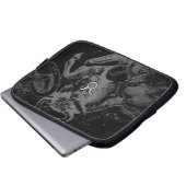 Chrome Style Taurus Zodiac-Zeichen auf Hevelius Bl Laptopschutzhülle (Vorne Knopf)