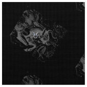 Chrome Style Taurus Zodiac-Zeichen auf Hevelius Bl Stoff (Nahaufnahme)