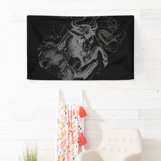 Chrome Style Taurus Zodiac-Zeichen auf Hevelius De Banner (Insitu)