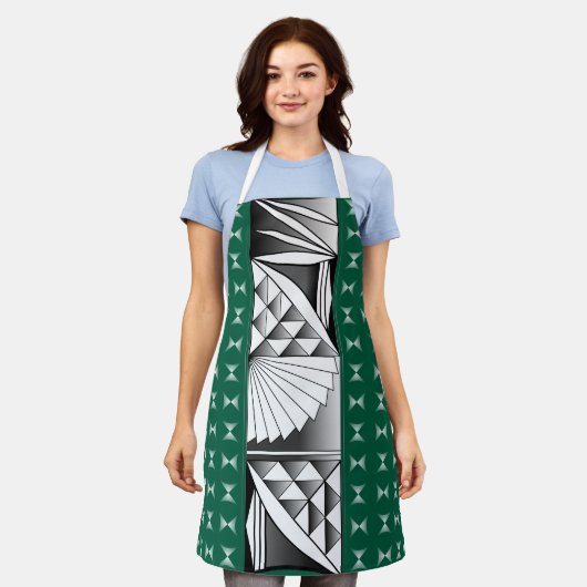 Chrome Sunrise on Hunter Green Schürze (Getragen)