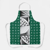 Chrome Sunrise on Hunter Green Schürze (Vorderseite)