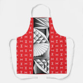 Chrome Sunrise on Red Schürze (Vorderseite)