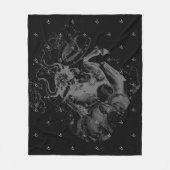 Chrome Taurus Zodiac-Zeichen auf Hevelius Style Fleecedecke (Vorderseite)