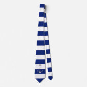 Chrome Thin Anchor auf blauen Streifen der Nautisc Krawatte (Vorderseite)