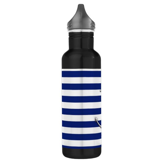 Chrome Thin Anchor auf nautischen Streifen Edelstahlflasche (Links)