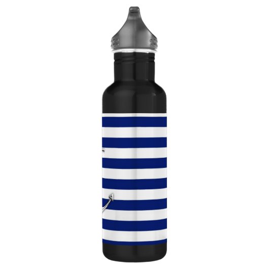 Chrome Thin Anchor auf nautischen Streifen Edelstahlflasche (Rechts)