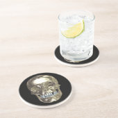 Chrome-Totenkopf-Coaster Getränkeuntersetzer (Seite)