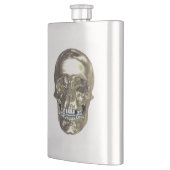 Chrome-Totenkopf-Flasche Flachmann (Links)