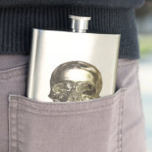 Chrome-Totenkopf-Flasche Flachmann (Beispiel)