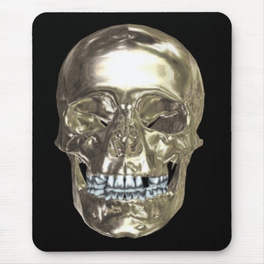 Chrome-Totenkopf-Mauspad Mousepad (Vorne)