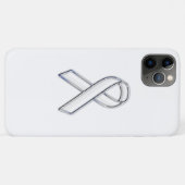 Chrome Trim Style White Ribbon Bewusstsein Case-Mate iPhone Hülle (Rückseite (Horizontal))