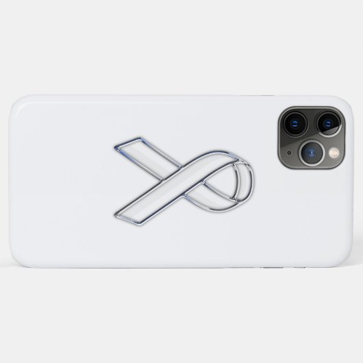 Chrome Trim Style White Ribbon Bewusstsein Case-Mate iPhone Hülle (Rückseite (Horizontal))
