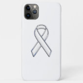 Chrome Trim Style White Ribbon Bewusstsein Case-Mate iPhone Hülle (Rückseite)