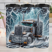 Chrome Truck Lightning Storm Highway Thermosbecher