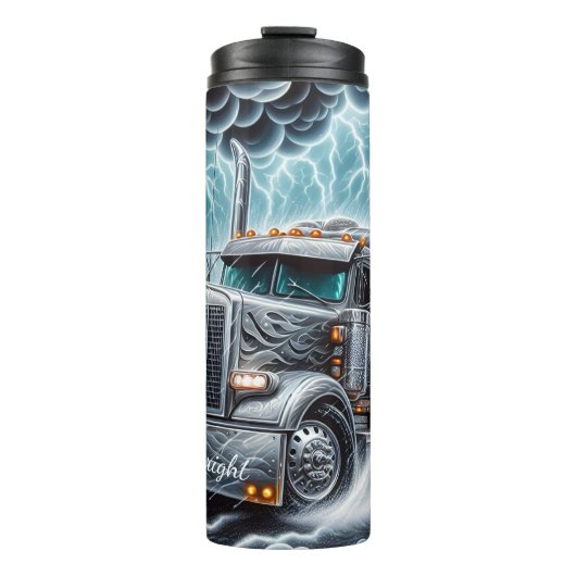 Chrome Truck Lightning Storm Highway Thermosbecher (Vorderseite)