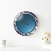 Chrome und Glas Große Wanduhr (Zuhause)