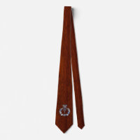 Chrome und Mahogany Wood Scottish Thistle Print