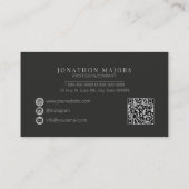 Chrome- und Stone-Monogramm-ID1042 Visitenkarte (Rückseite)