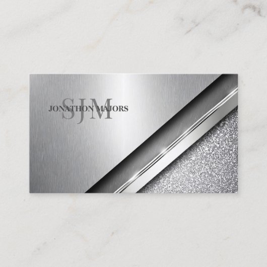 Chrome- und Stone-Monogramm-ID1042 Visitenkarte (Vorderseite)