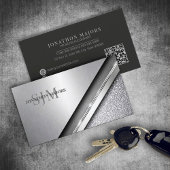 Chrome- und Stone-Monogramm-ID1042 Visitenkarte