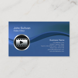 Chrome Video Clip Icon Video Editor Business Card Visitenkarte