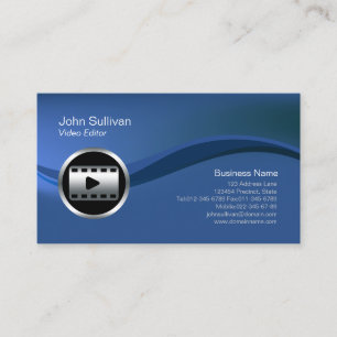 Chrome Video Clip Icon Video Editor Business Card Visitenkarte